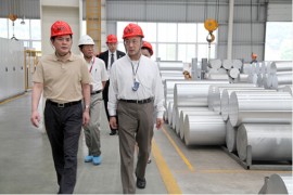 visiting aluminium production line